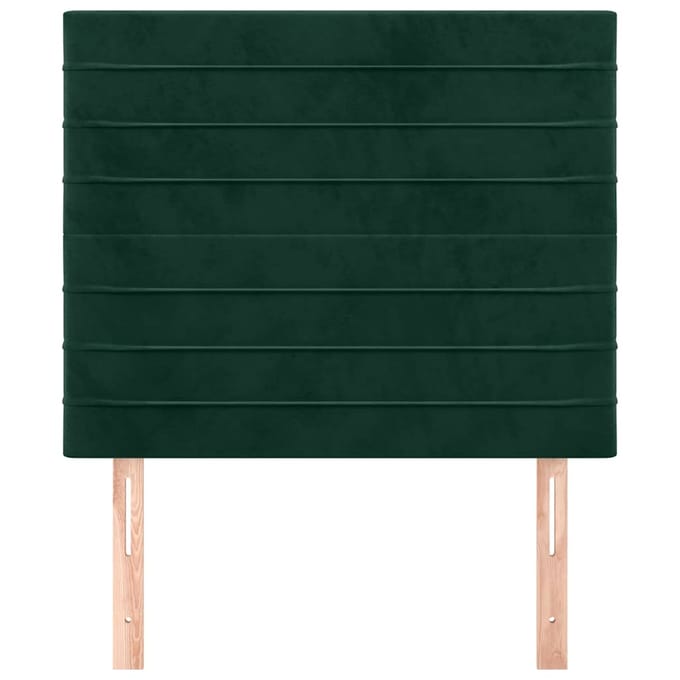 vidaXL - Hoofdbord - donkergroen - 90x5x118/128 - cm - fluweel