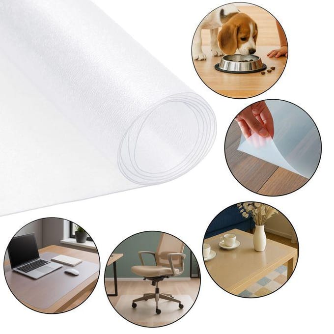 Springos Bureauonderlegger | Antislip | Transparant| 120 x 90 cm