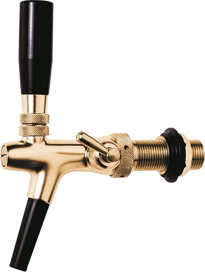Tapkraan - Bierkraan - Compensatorkraan zelfsluitend - versie 10 mm, verguld, 55 mm