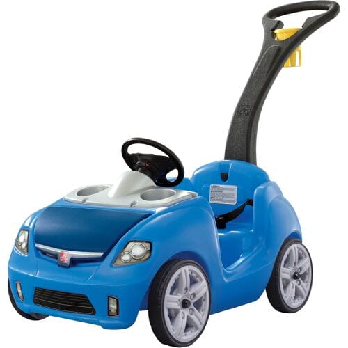 Step2 Whisper Ride Loopwagen in Blauw - Duwauto / Loopauto met duwstang - Voor kinderen vanaf 1,5 jaar
