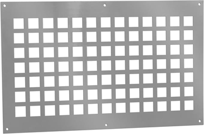 ALU ventilatieplaat 400x250mm