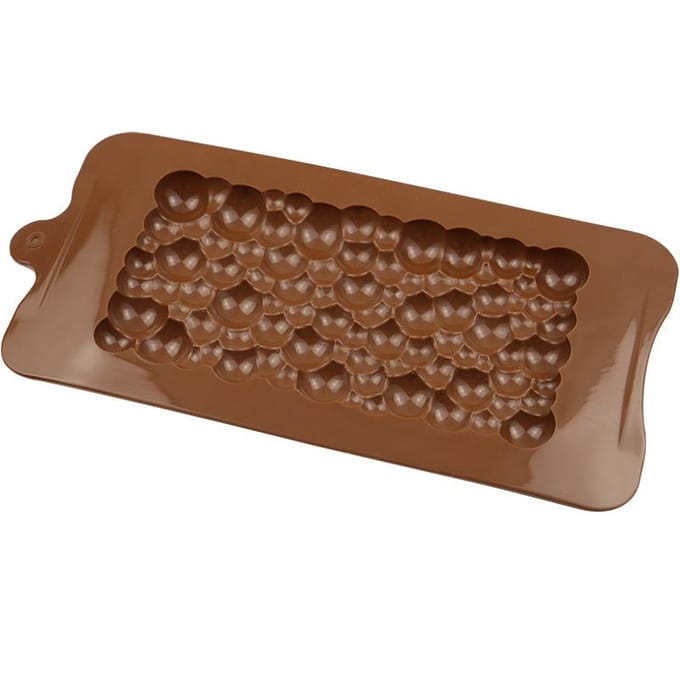Bubbelvorm Chocoladevorm Siliconenvorm Siliconenvormen Antiaanbak Chocolade Snoepvorm Siliconen chocoladevorm bruin