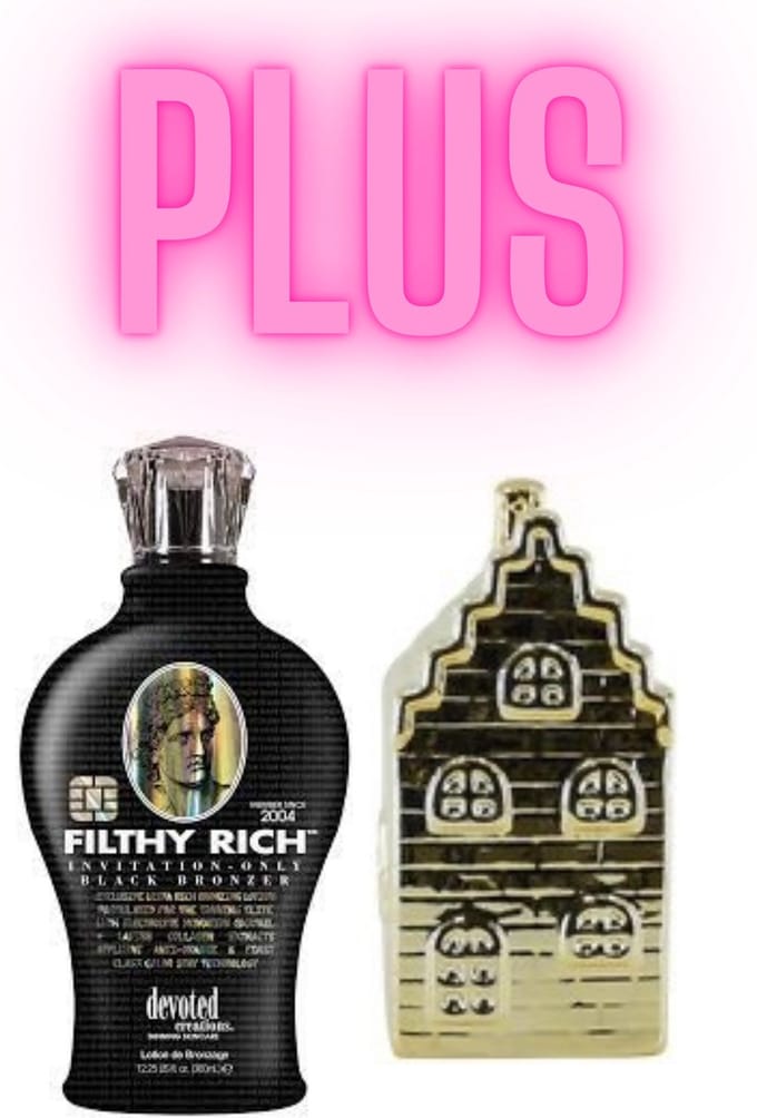 Devoted Creations Filthy Rich 360 ml PLUS Gouden Spaarpot Huis 13 cm !