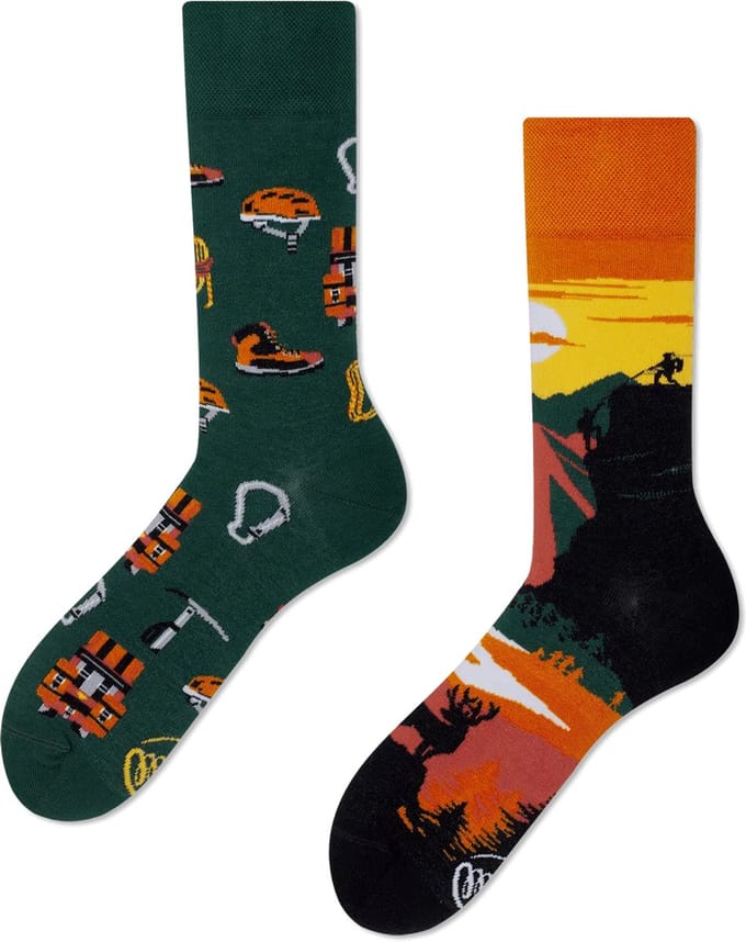 Many Mornings unisex sokken - Mountain Time - Unisex - Maat: 35 - 38