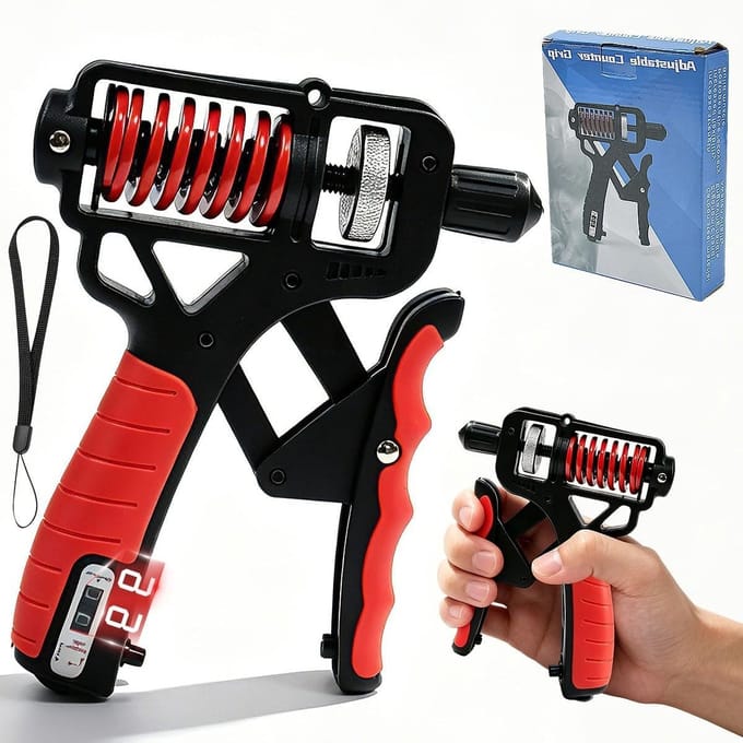 Instelbare handtrainer voor onderarmen met verstelbare weerstand en gripversterking voor optimale training