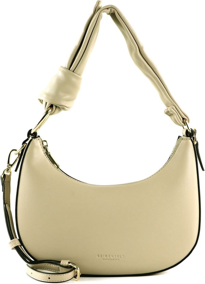 SEIDENFELT MANUFAKTUR Schoudertas Lene Hobo Stone / Gold Beige