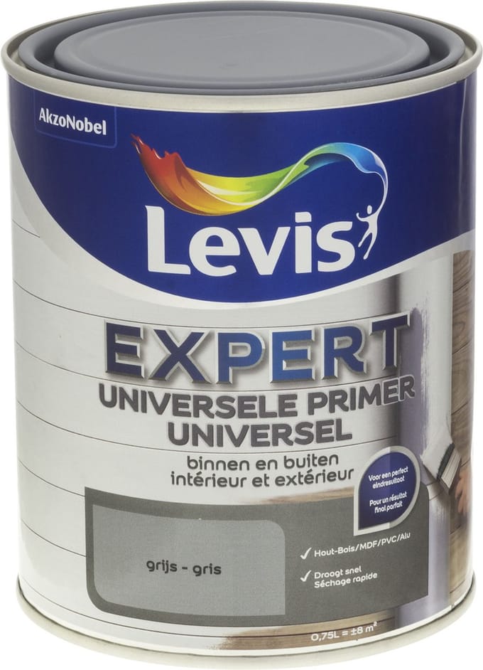 Levis - Expert Universele Primer Binnen En Buiten - Grijs - 0,75 L