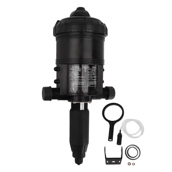 Instelbare Meststofinjector G3/4 Buitendraad Automatische Wateraangedreven Meststofinjector Dosering black