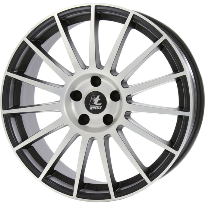 Aluminium velg 19 inch ITWHEELS Sofia 5x114,3 8J ET38, Kleur Matt Zwart Gepolijst