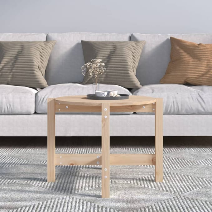 vidaXL - Salontafel - Ø - 62,5x45 - cm - massief - grenenhout