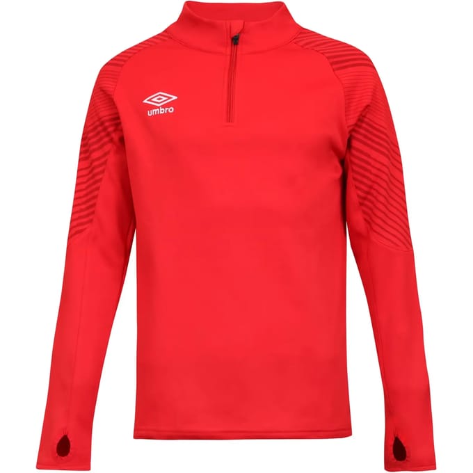 Kinder sweatshirt met 1/2 rits Umbro League