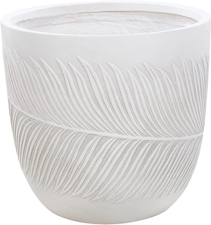 FTERO - Bloempot - Gebroken wit - 42 x 42 x 40 cm - Kleivezel
