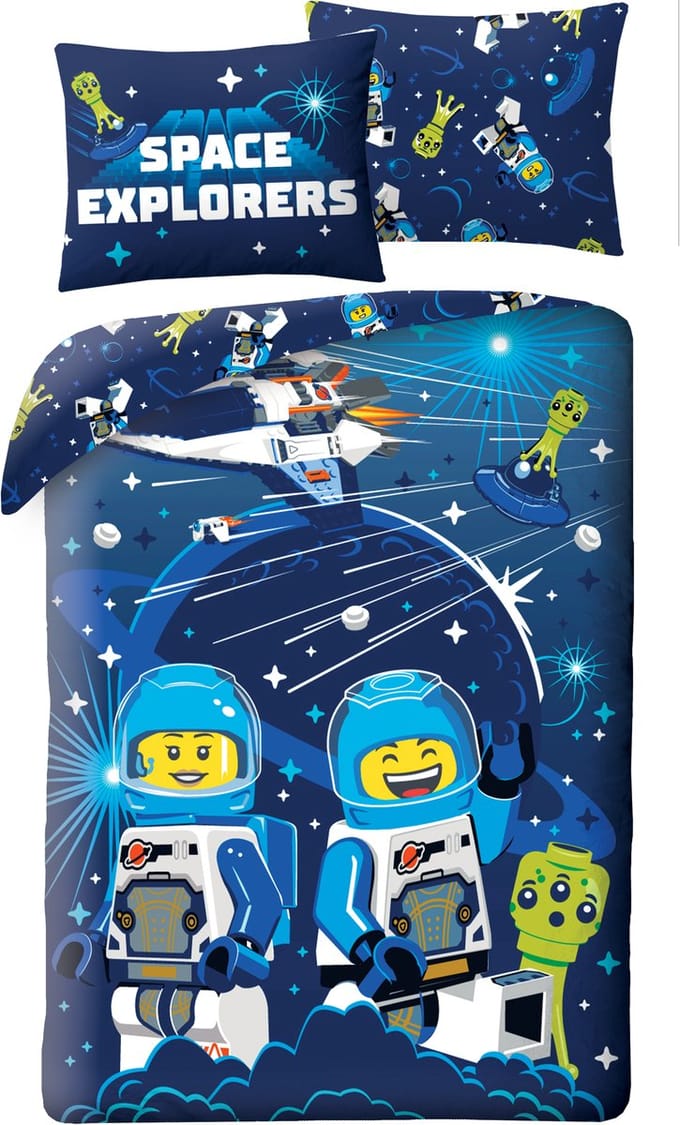 Lego Dekbedovertrek Space Explorers - 140 x 200 + 70 x 90 cm - Polyester