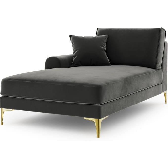 Chaise longue Madara links velvet | Mazzini Sofas