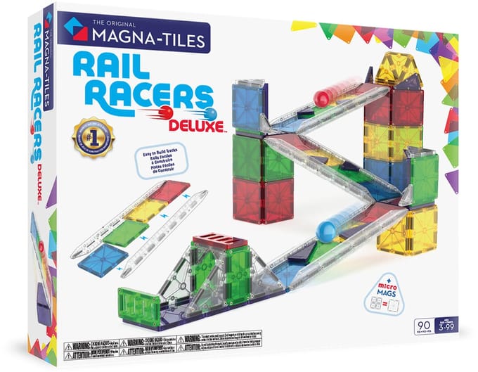 251090RR - MAGNA-TILES - Rail Racers Deluxe 90-delige set