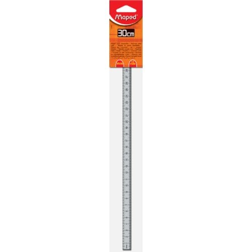 Stalen 30 cm liniaal met gegraveerde maatverdeling