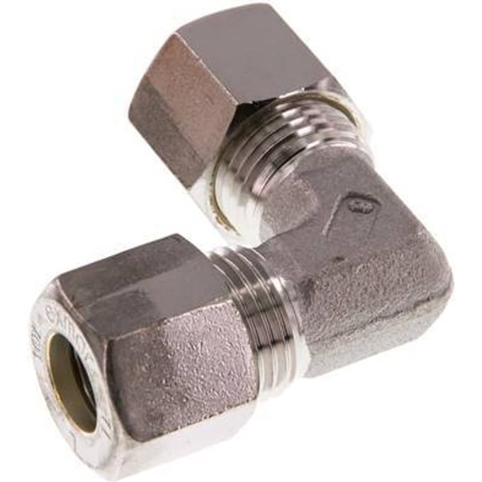 10L RVS L-Knelfitting 90 graden 315 Bar DIN 2353 - FL2E-O-ST-10-L