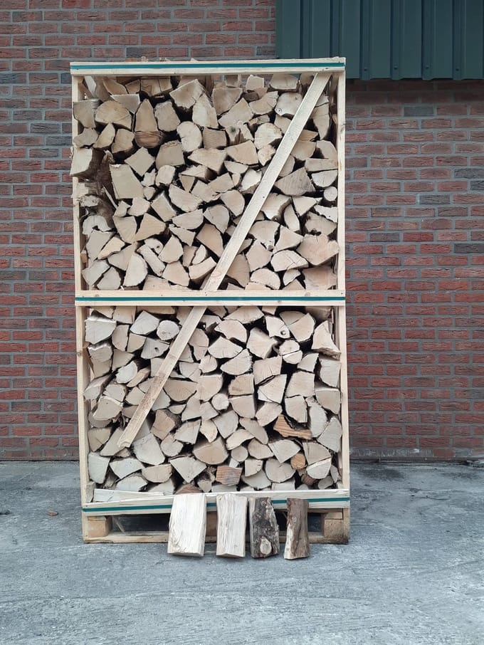 Haardhout, Beuk | 4 XXL pallets 2,0 kuub strak gestapeld