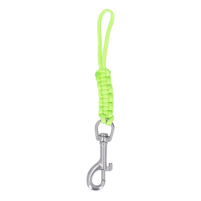 Longe de plongée multifonctionnelle pour boîtier de caméra sous-marine avec boucle à dégagement rapide verte fluorescente