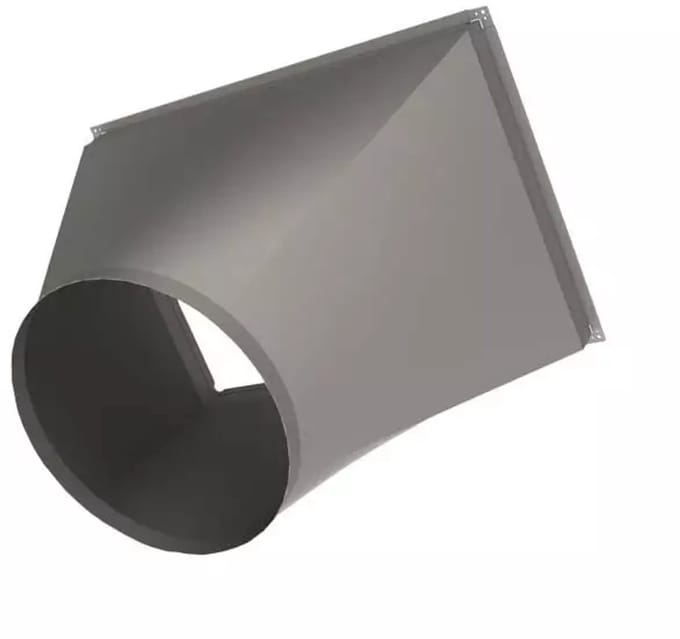 Rond op rechthoekig verloop B=150 mm x H=100 mm