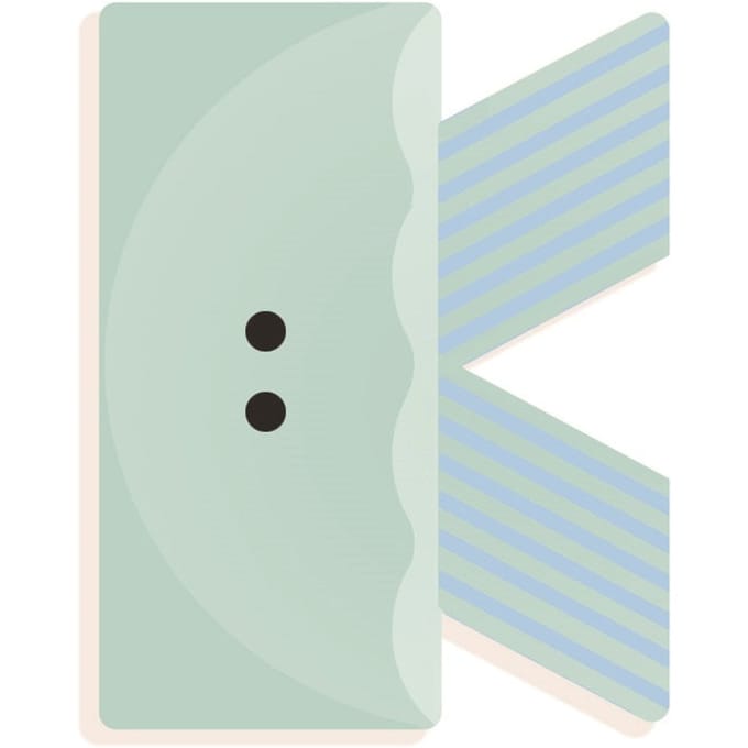DJECO houten letter designed animal K
