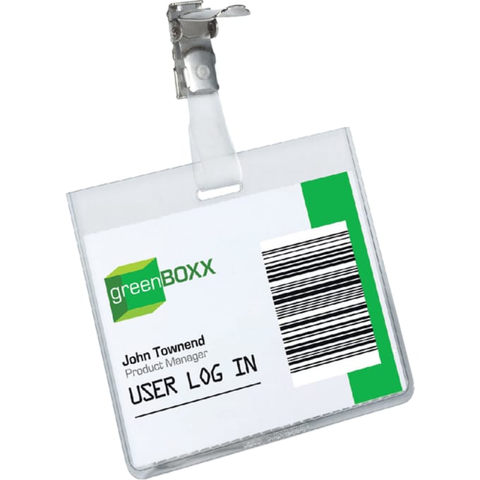 Badge Durable 8003 met clip liggend gesloten 60x90mm