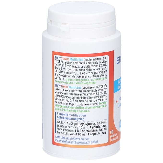 Nutergia Ergytonic® Multicébé 90 Harde capsules