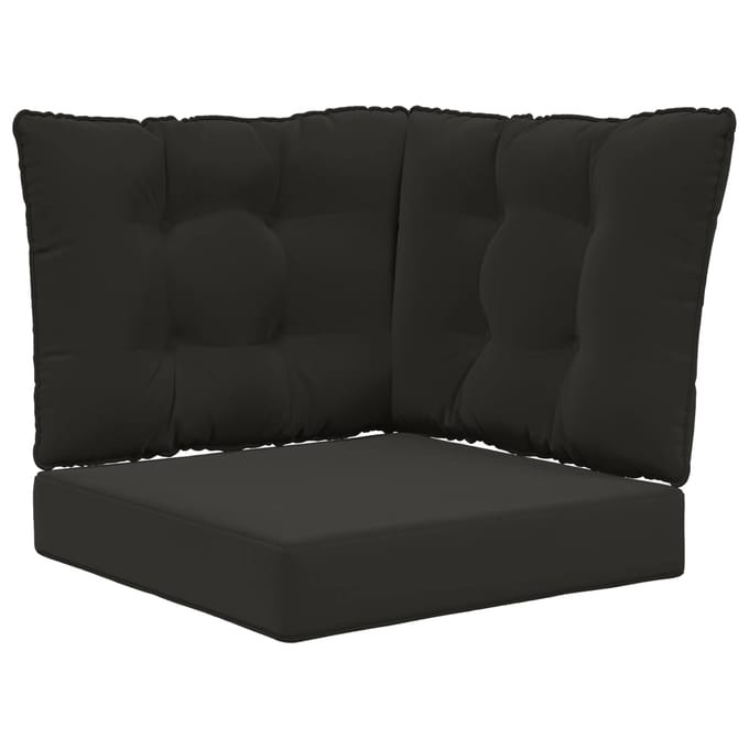 vidaXL - Buitenbankkussen - Polyester - Zwart - 50,5 - x - 50,5 - cm