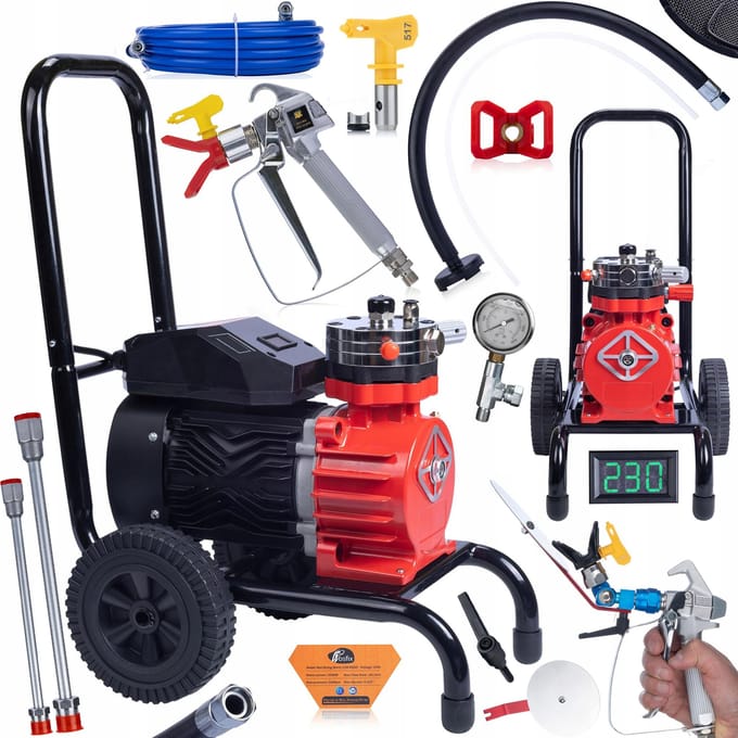 Rosfix Airless Verfspuit Strong Storm RSS05 - Hoge Vermogen Spuitapparaat 3500W 22MPa 18L/min