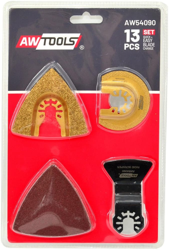 Awtools MT - Zaagbladset - 13 stuks - Multifunctioneel Gereedschap - HCS, Diamant, Wolframcarbide