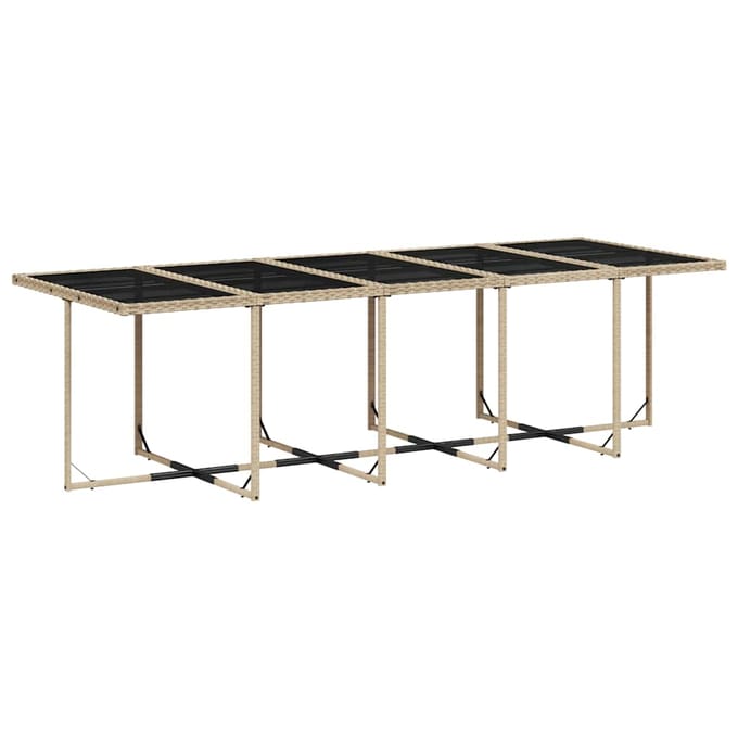 vidaXL - 15-delige - Tuinset - met - kussens - poly - rattan - gemengd - beige