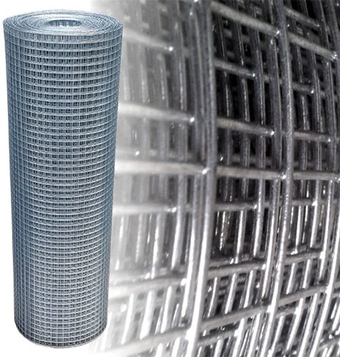 Volieregaas 25 x 25mm 1mm 50cm x 25m gegalvaniseerd.
