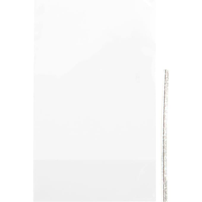 Zak met bodemvouw "Transparant" met sluitstrip - 9 x 15 cm