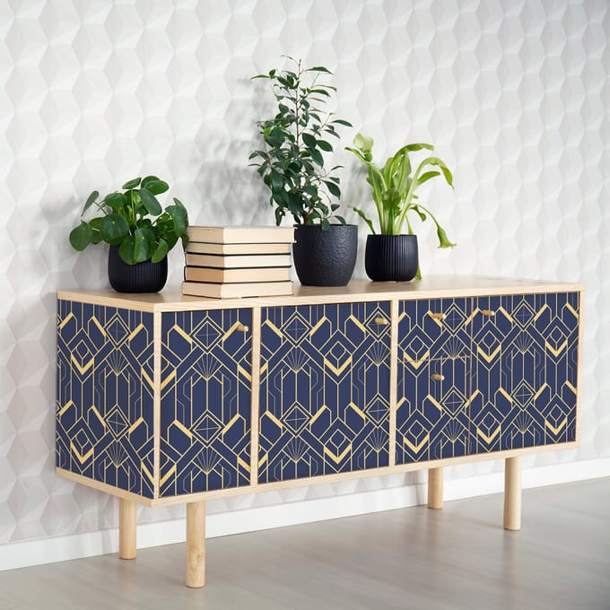 Sticker met Scandinavisch meubelmotief, Larsink, 40 x 60 cm