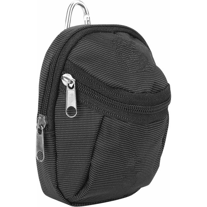 Draagbaar Klein Polyester Golfbaltasje Heuptas Accessoire met Sleutelhanger Zwart black