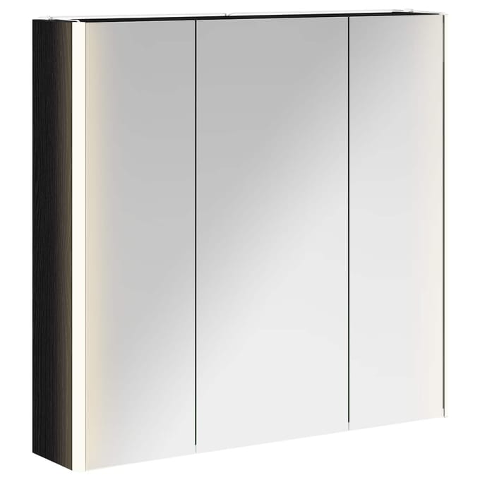vidaXL - Badkamerspiegelkast - Zwart - Eiken - 73.5 - x - 15.5 - x - 70 - cm