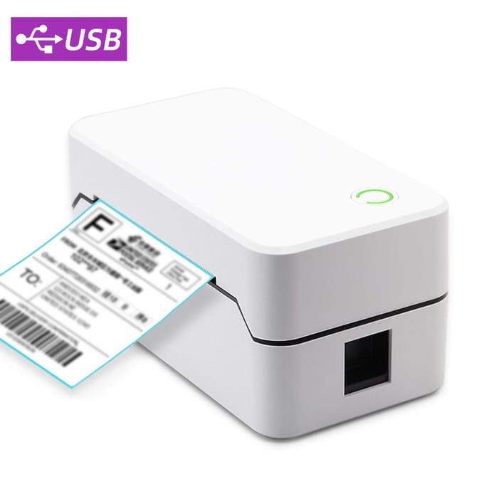 80 mm USB verzendlabelprinter met automatische snijder Desktop direct thermisch afdrukken Bekabelde verbinding EU-2