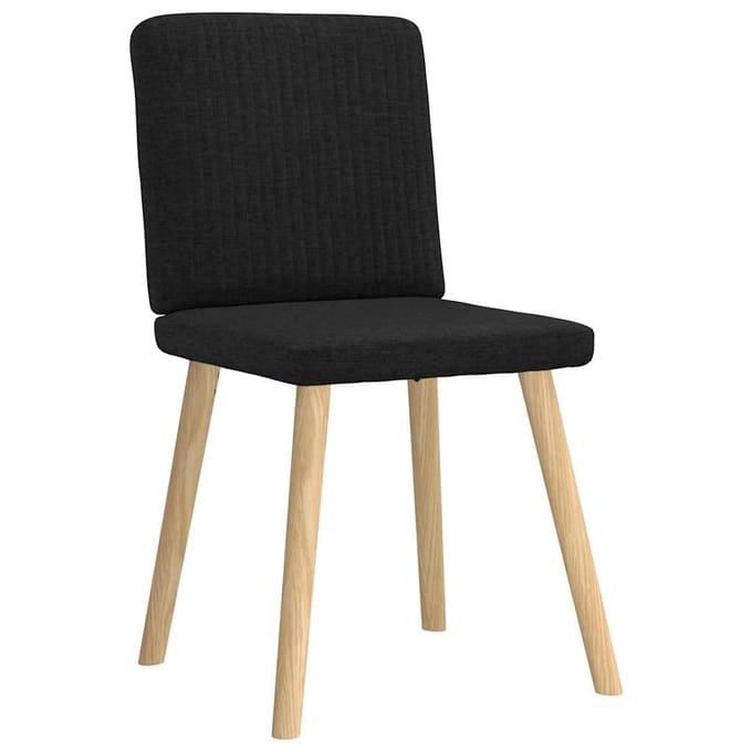 vidaXL - Eetkamerstoelen - 6 - st - stof - zwart