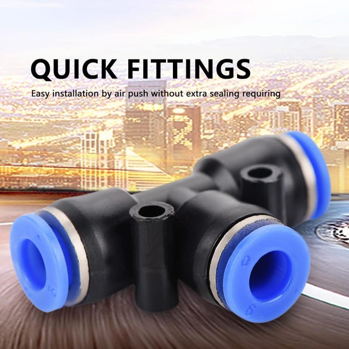 40 Stuks 6mm Luchtslang Pneumatische Push Connector Lucht Push Snelkoppelingen 4 Vorm
