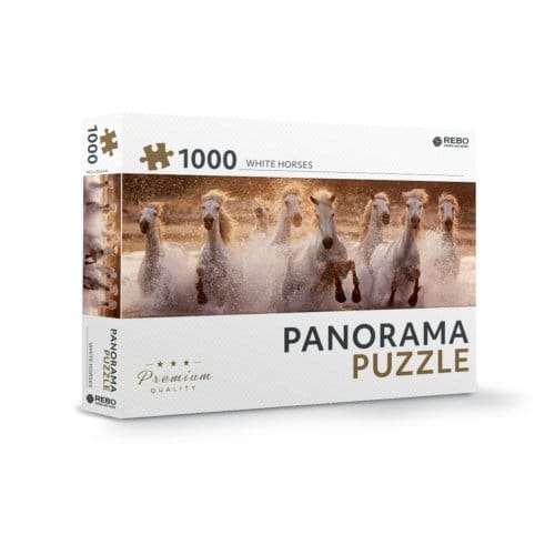 Rebo Productions Legpuzzel White Horses Panorama 1000 Stukjes