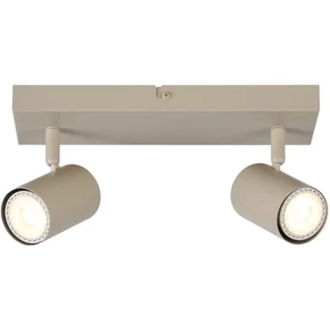 Lucide Opbouwspot Amigo - Taupe - 10cm - 2xgu10