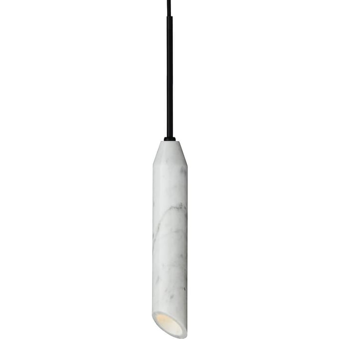 DESIGN BY US Hanglamp Marble Art, wit, Carrara marmer, hoogte 30 cm