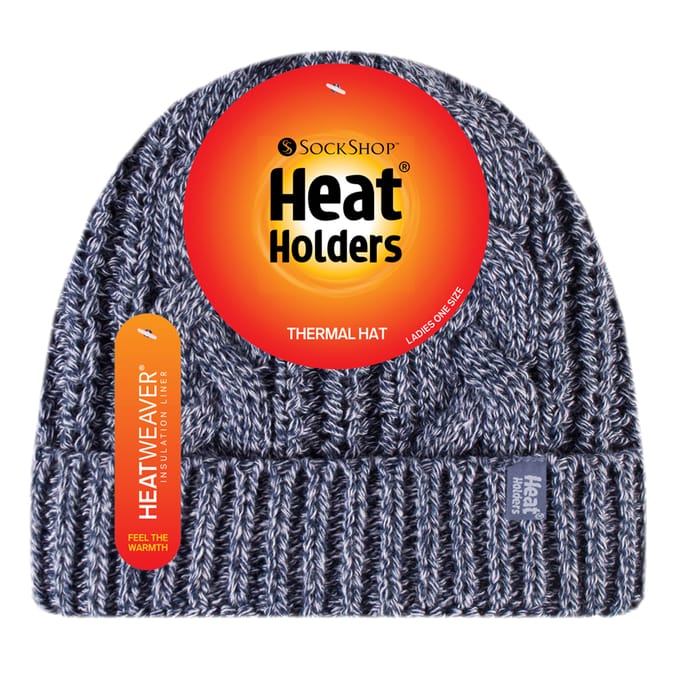 Heat Holders - DamesCable Turnover Warm ThermischBeanie Hat