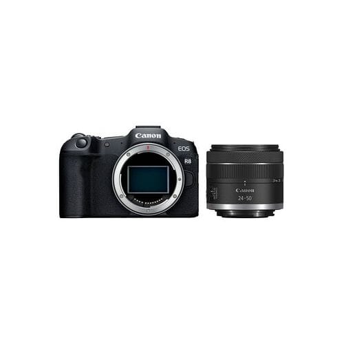 Canon EOS R8 + RF 24-50mm f/4.5 6.3 IS STM - Systeemcamera - Full frame - 24.2 MP - 4K Video - Kantelbaar touchscreen - Compacte zoomlens