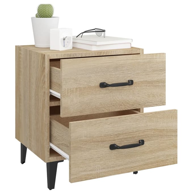 vidaXL - Nachtkastjes - 2 - st - 40x35x47,5 - cm - sonoma - eikenkleurig