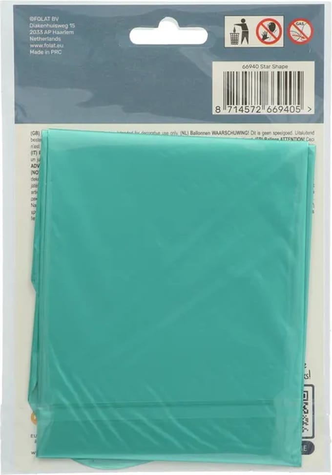 Folat - Folieballon Ster Pastel Aqua - 48 cm