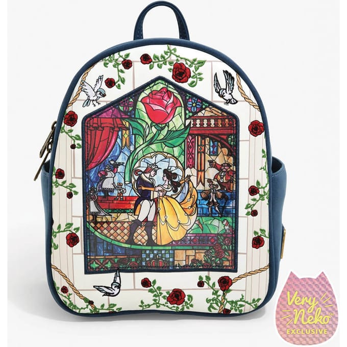 Loungefly Disney Beauty And The Beast Stained Glass Mini Backpack - VeryNeko Exclusive