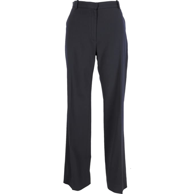 Lanvin rechte broek van wol in marineblauw.