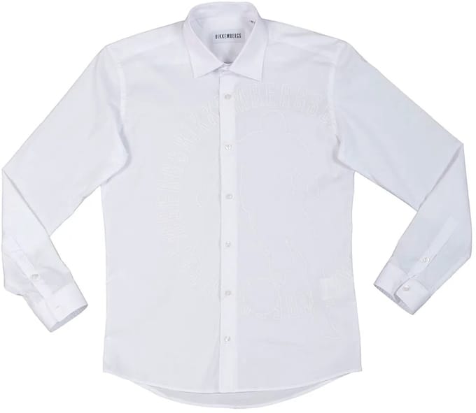 Bikkembergs Bms0939 Overhemd Met Lange Mouwen Wit 38 Man