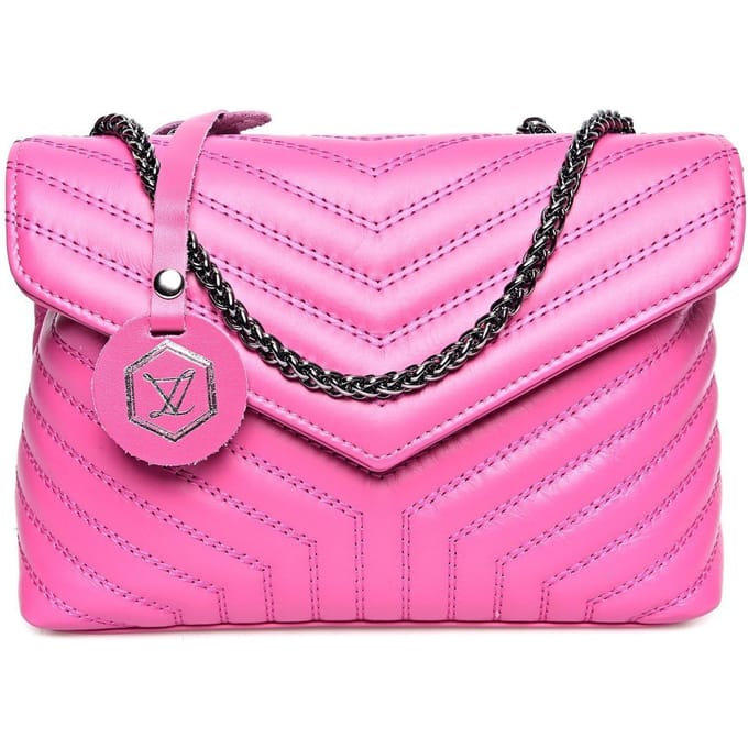 Luisa Vannini Fuchsia Rundleer Tas